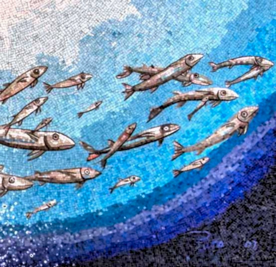 Kid with Broncos hat enjoying pool